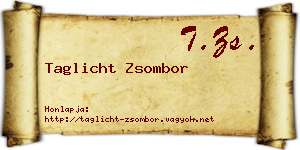 Taglicht Zsombor névjegykártya